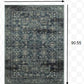 5' x 8' Navy Beige Machine Woven Oriental Indoor Area Rug