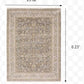 2' x 3' Beige Grey Machine Woven Oriental Indoor Area Rug