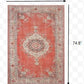 4’ x 6’ Red and Gray Oriental Area Rug