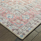 5’ x 8’ Ivory and Pink Oriental Area Rug