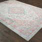 8’ x 10’ Ivory and Pink Oriental Area Rug