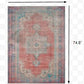 4’ x 6’ Red and Blue Oriental Area Rug