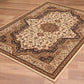 4’ x 6’ Cream and Black Decorative Area Rug