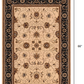 4’ x 6’ Cream and Black Decorative Area Rug