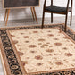 3’ x 10’ Cream and Black Decorative Runner Rug