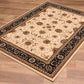3’ x 10’ Cream and Black Decorative Runner Rug