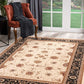 3’ x 10’ Cream and Black Decorative Runner Rug