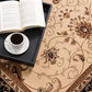 3’ x 8’ Cream and Black Decorative Runner Rug