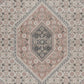 8’ x 10’ Gray and Blush Traditional Area Rug