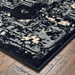 5’ x 7’ Black Medallion Oriental Area Rug